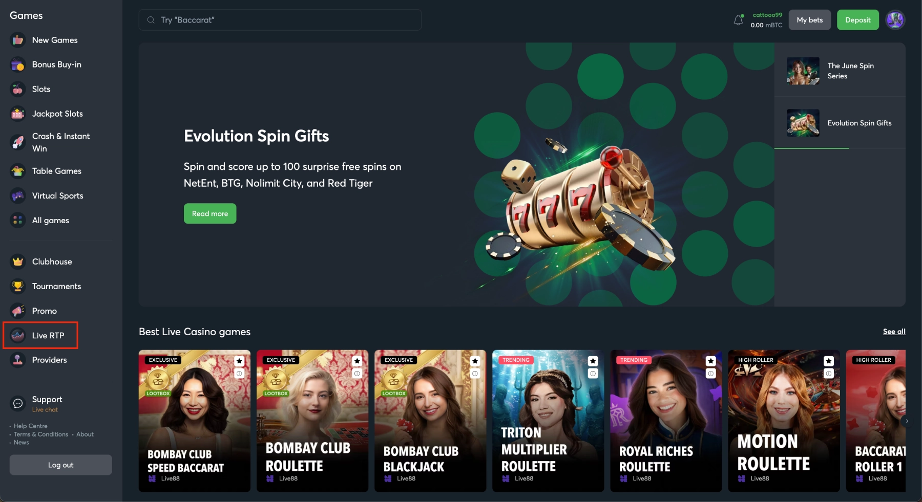 Sport-bet.io Live RTP image 2